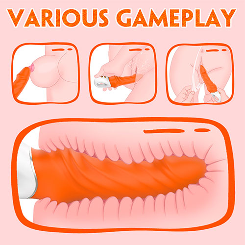 TORNADO Orange Real Feel 9 Inch Dildo Vibrator