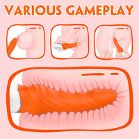 TORNADO Orange Real Feel 9 Inch Dildo Vibrator