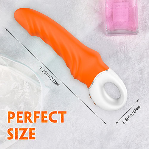 TORNADO Orange Real Feel 9 Inch Dildo Vibrator  The Hidden Closet