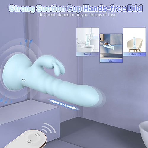 BLUE EYE Remote Rechargeable Thrusting Rabbit Vibrator