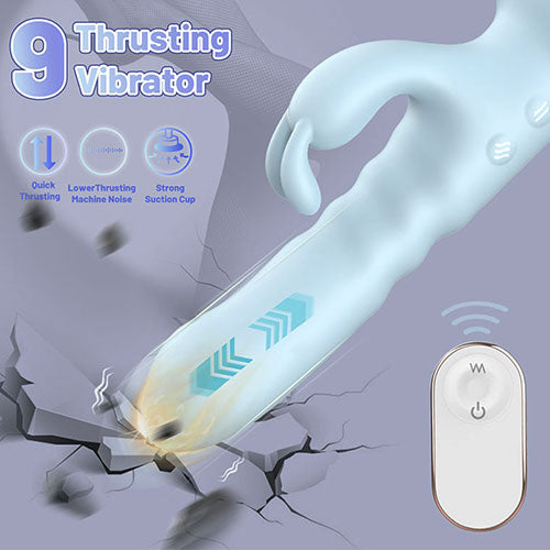 BLUE EYE Remote Rechargeable Thrusting Rabbit Vibrator
