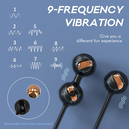 Gem Rechargeable Remote Control Vibrating Kegel Ball Set