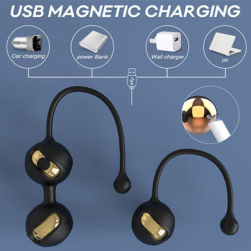 Gem Rechargeable Remote Control Vibrating Kegel Ball Set