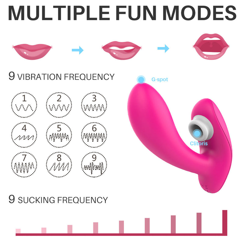 TRICKER Clitoral Suction Remote Vibrator 9 Speeds