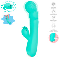 Frozen 6.61" Rechargeable 9 Speeds Licking Clitoral Vibrator