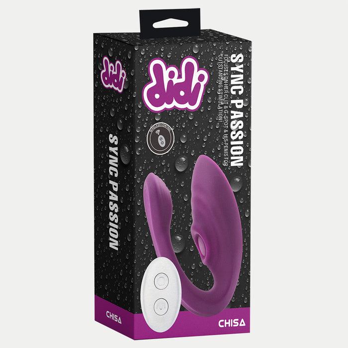 SYNC PASSION Purple Rechargeable Clitoral Suction Vibrator 7 Speeds